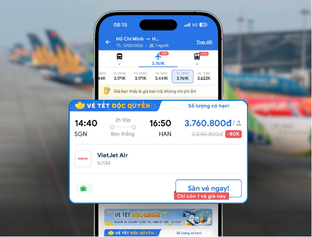 Săn v&eacute; m&aacute;y bay Tết 2026: Cửa hẹp uy t&iacute;n khi thị trường ch&aacute;y v&eacute; - Ảnh 1.