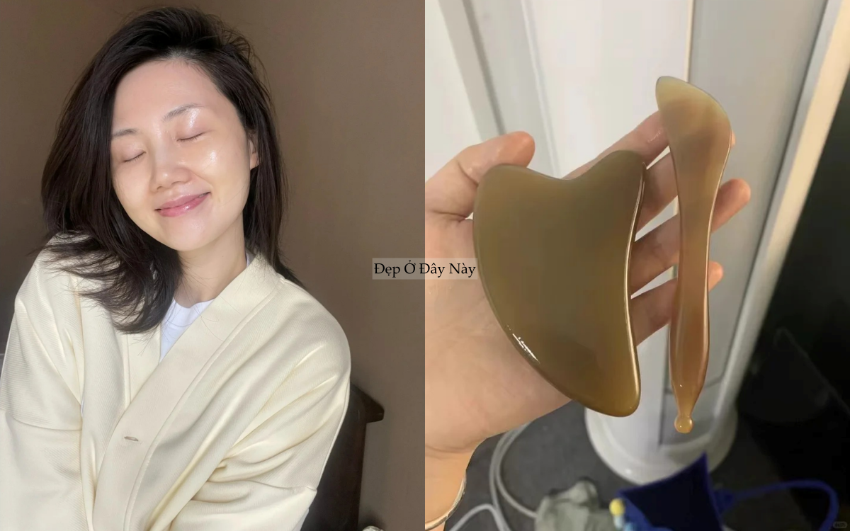 5 phút massage guasha mỗi tối: Nàng blogger giữ da căng bóng, không 1 nếp nhăn - Ảnh 4.