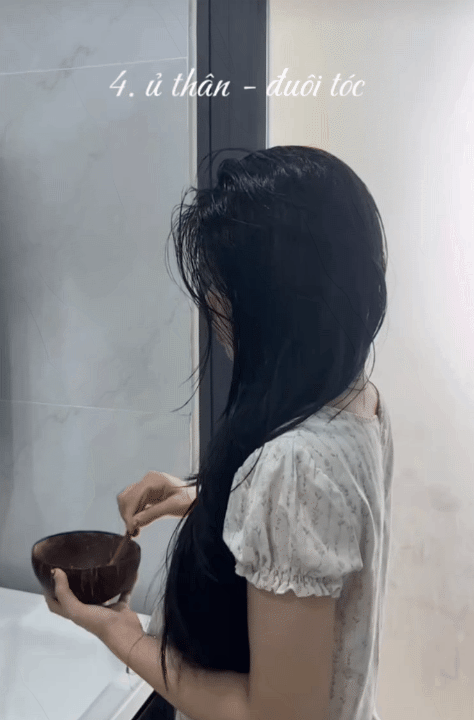 Cô nàng này khoe mái tóc đen bóng và tua tủa tóc con: Bí mật nằm ở bước ủ với lọ dầu dưỡng giá hơn 100k- Ảnh 10.
