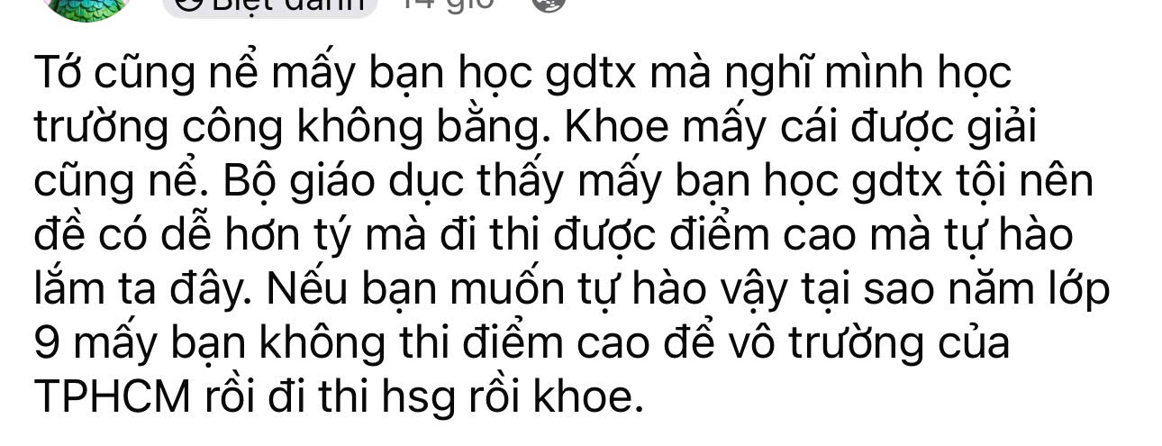 &Yacute; kiến kết quả học sinh giỏi GDTX, b&agrave;i đăng lập tức bị phản gắt từ cộng đồng mạng - Ảnh 1.