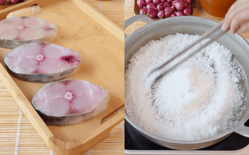 Đừng ướp muối sống nữa, thêm một bước rang muối này đảm bảo cá thu chiên ngoài giòn rụm, trong mọng nước đưa cơm - Ảnh 3.