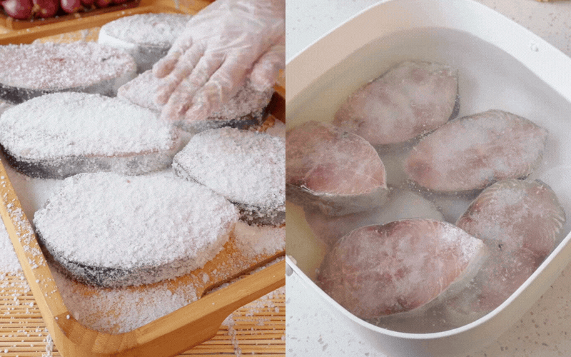 Đừng ướp muối sống nữa, thêm một bước rang muối này đảm bảo cá thu chiên ngoài giòn rụm, trong mọng nước đưa cơm - Ảnh 5.