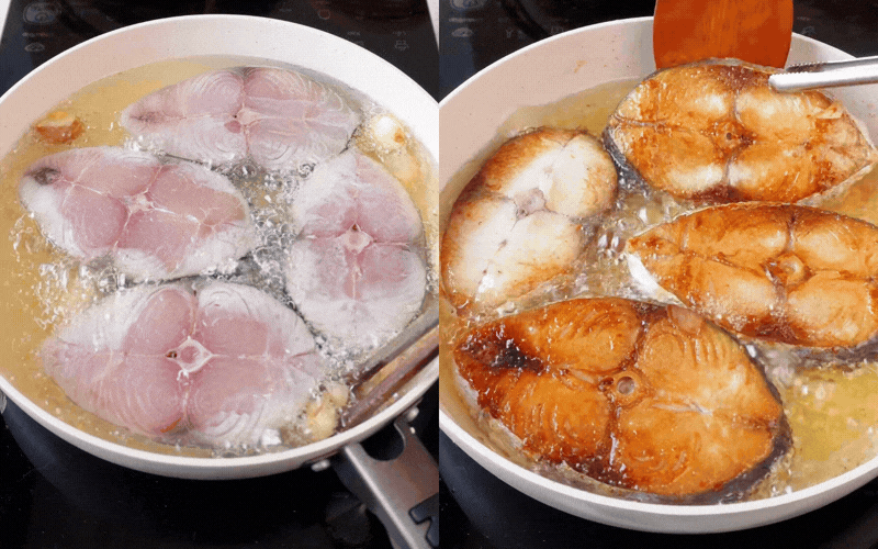 Đừng ướp muối sống nữa, thêm một bước rang muối này đảm bảo cá thu chiên ngoài giòn rụm, trong mọng nước đưa cơm - Ảnh 7.