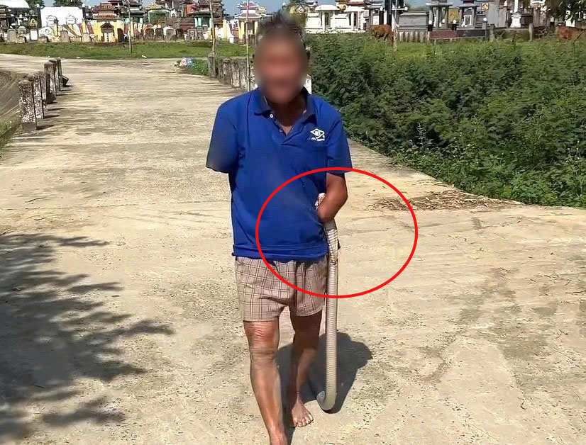 Vụ cụ &ocirc;ng cụt tay kẹp con rắn mang về nh&agrave;: Gia đ&igrave;nh được gi&uacute;p đỡ số tiền lớn - Ảnh 1.