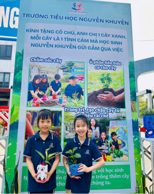 Ng&ocirc;i trường Tiểu học v&agrave; h&agrave;nh tr&igrave;nh biến r&aacute;c thải th&agrave;nh m&oacute;n qu&agrave; xanh cho cộng đồng- Ảnh 8.