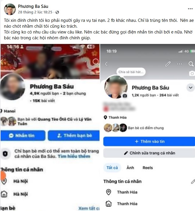 Chủ t&agrave;i khoản Phương Ba S&aacute;u l&ecirc;n tiếng về vụ xe b&aacute;n tải tạt đầu xe m&aacute;y ở H&agrave; Nội - Ảnh 2.