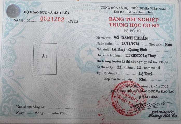 Chủ tịch Uỷ ban MTTQ xã Sen Ngư học THPT khi chưa tốt nghiệp THCS? - Ảnh 1. Chủ tịch Uỷ ban MTTQ xã Sen Ngư học THPT khi chưa tốt nghiệp THCS? - Ảnh 1.