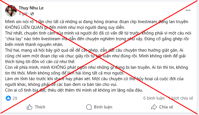 Meo Meo l&ecirc;n tiếng về th&ocirc;ng tin giả v&agrave; t&igrave;nh trạng giả mạo tr&ecirc;n mạng x&atilde; hội 2026 - Ảnh 3.