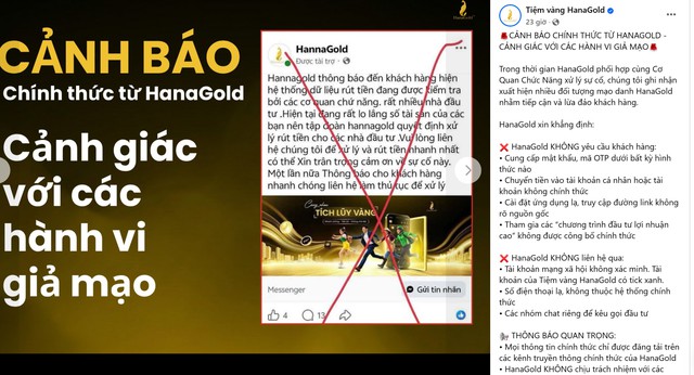 Tiệm v&agrave;ng HanaGold 3 lần l&ecirc;n tiếng, nhưng điều nh&agrave; đầu tư quan t&acirc;m nhất chưa r&otilde; c&acirc;u trả lời - Ảnh 1.