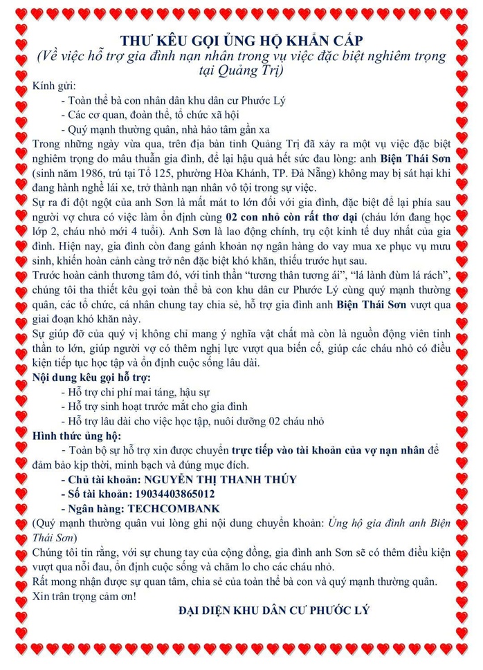 Vụ t&agrave;i xế taxi bị bắn chết ở Quảng Trị: K&ecirc;u gọi gi&uacute;p đỡ gia đ&igrave;nh nạn nh&acirc;n - Ảnh 1.