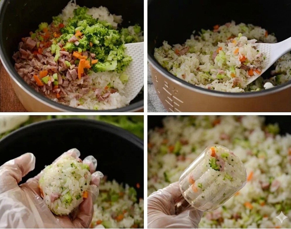 5 c&ocirc;ng thức l&agrave;m cơm nắm si&ecirc;u nhanh d&ugrave;ng ăn s&aacute;ng - trưa - tối đều ngon lại đẹp mắt, nh&igrave;n thấy đ&atilde; m&ecirc; - Ảnh 7.