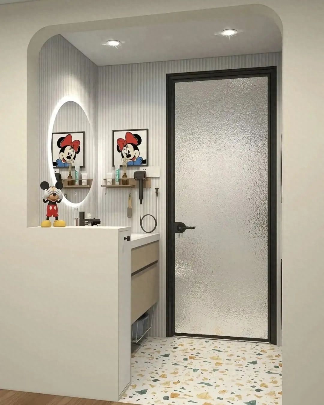 Phòng tắm không còn cảnh xếp hàng: Thiết kế vách lửng 2 phần giúp cả nhà dùng cùng lúc mỗi sáng - Ảnh 1.