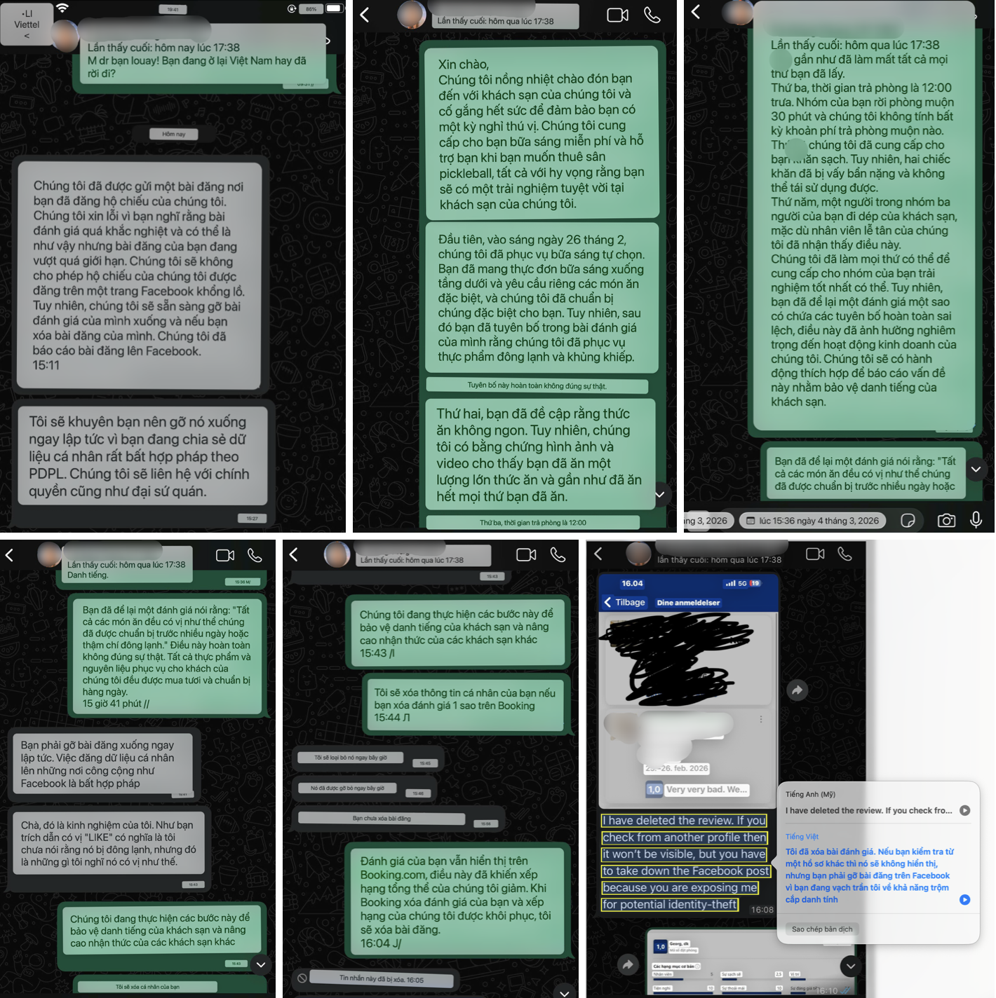 Nhóm du khách được tặng bữa sáng, 