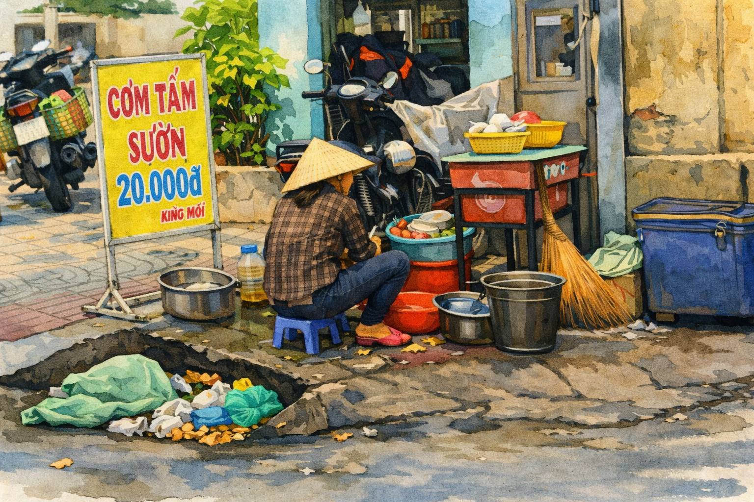 Một bức ảnh quán bún riêu vỉa hè thiếu vệ sinh gây tranh luận: Khi tiêu chuẩn sống đã thay đổi, vì sao thói quen ăn uống vẫn 