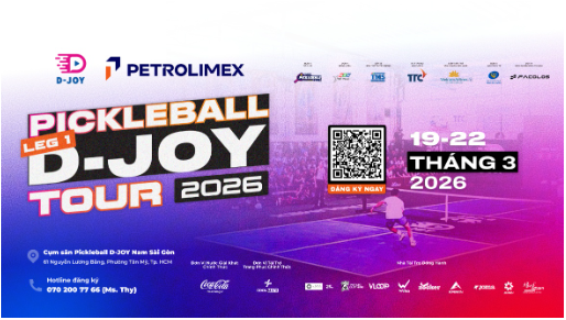 Pickleball D-Joy Tour 2026: Khẳng định cam kết ph&aacute;t triển thể thao Việt Nam - Ảnh 1.