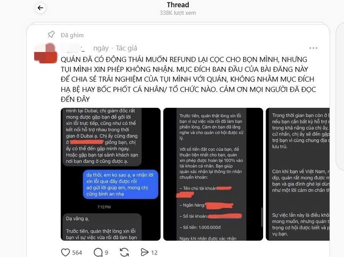 Kh&aacute;ch ở Dubai xin hủy cọc tại qu&aacute;n nhậu The Gangs TPHCM: C&acirc;u chuyện g&acirc;y x&ocirc;n xao - Ảnh 1.