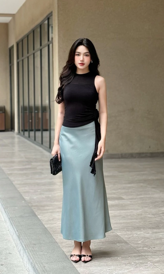 7 c&ocirc;ng thức diện ch&acirc;n v&aacute;y lụa vừa thanh lịch vừa t&ocirc;n d&aacute;ng cho n&agrave;ng c&ocirc;ng sở - Ảnh 10.