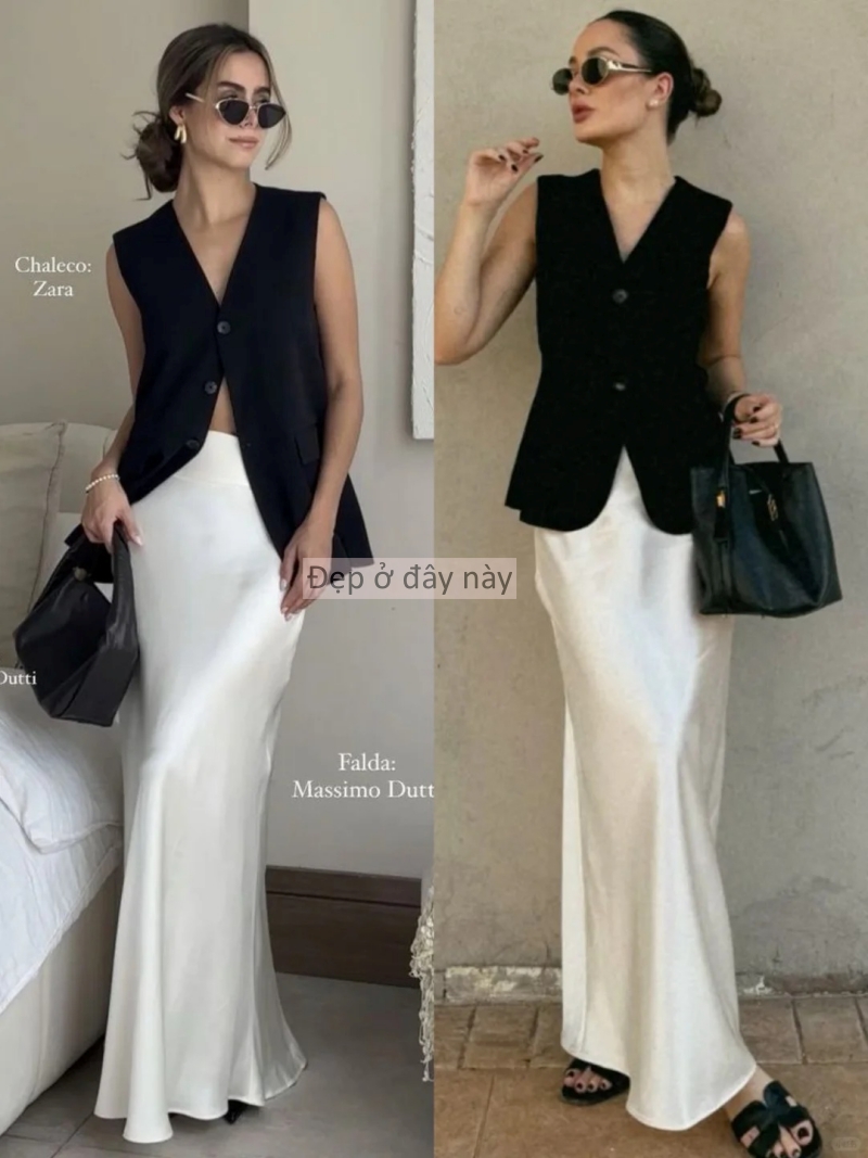 Váy lụa đang “chiếm sóng” 2026: Mặc đúng cách là sang lên vài bậc, sai một ly dễ lộ dáng ngay - Ảnh 4.