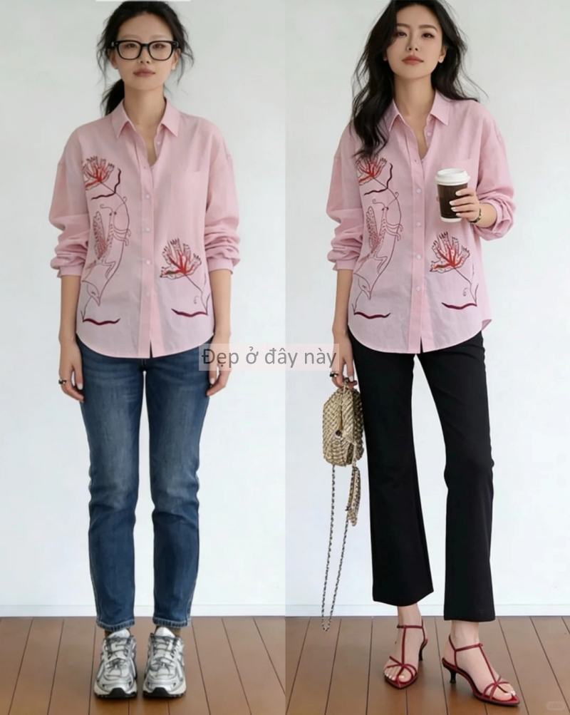 Bỏ quần jeans, thay bằng quần ống suông: 9 set đồ đơn giản giúp chị em “lột xác” dáng vóc chỉ trong vài phút - Ảnh 3.