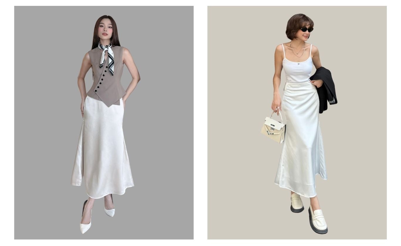 Váy lụa đang “chiếm sóng” 2026: Mặc đúng cách là sang lên vài bậc, sai một ly dễ lộ dáng ngay - Ảnh 7.