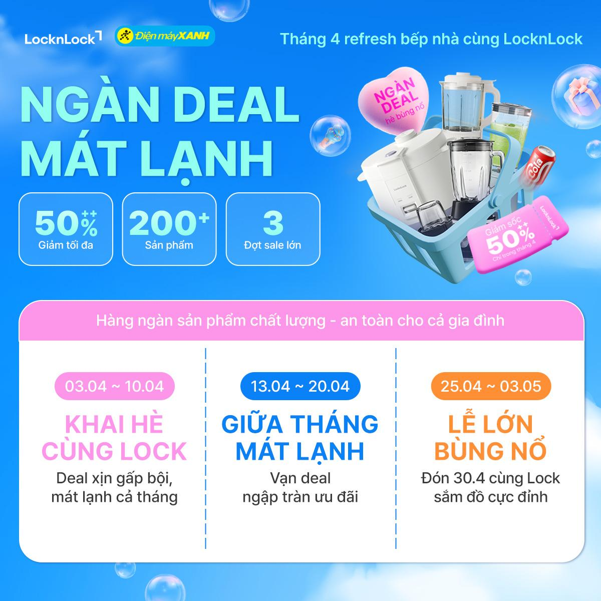 LocknLock tung si&ecirc;u deal 50++ tại Điện M&aacute;y Xanh, mua 1 tặng 1 chỉ trong th&aacute;ng 4! - Ảnh 4.