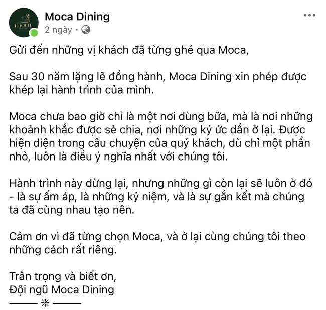 Nh&agrave; h&agrave;ng fine dining tại phố cổ H&agrave; Nội đ&oacute;ng cửa sau 30 năm hoạt động- Ảnh 1.