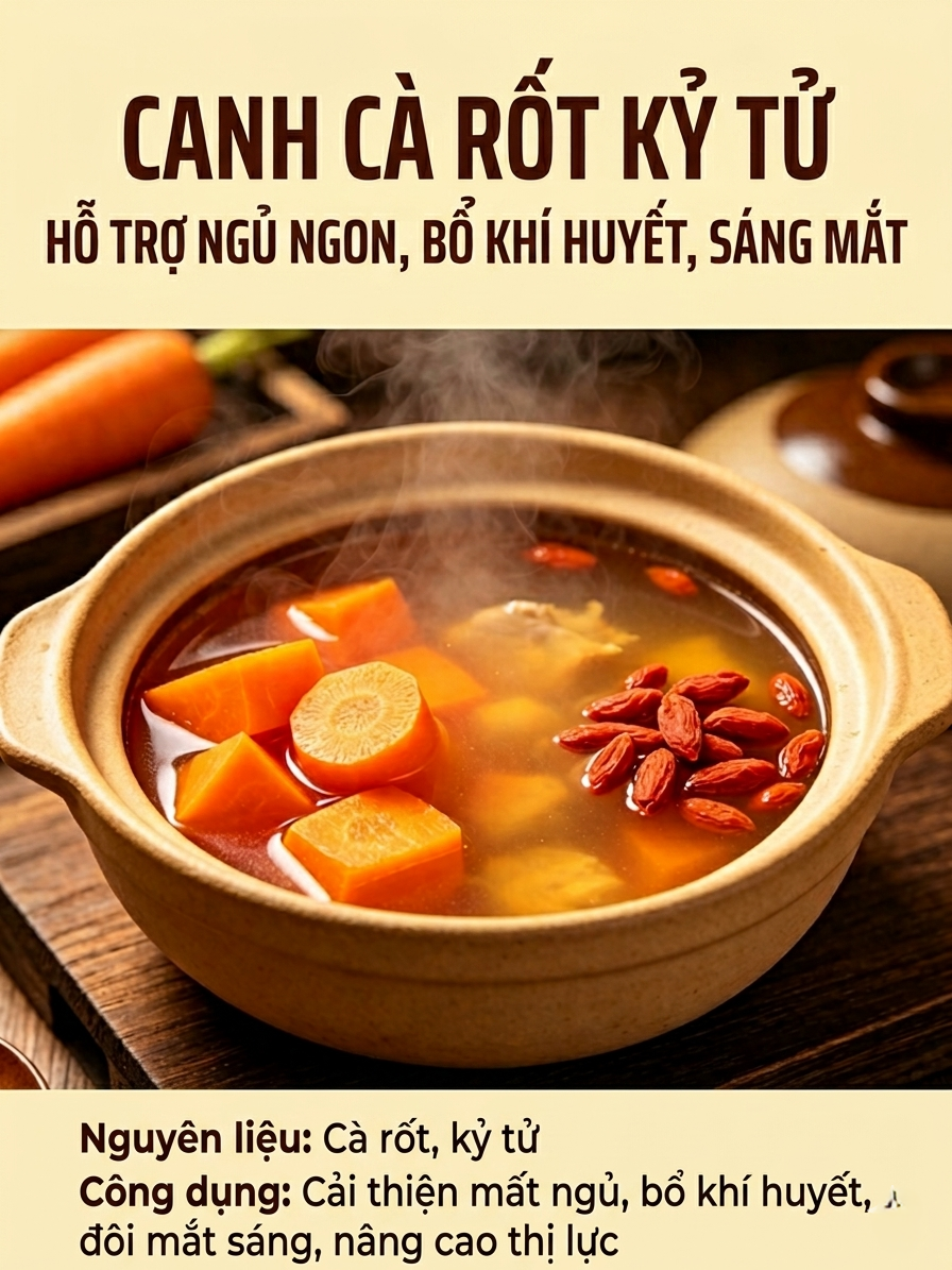 Nấu cà rốt với các nguyên liệu này vừa bổ dưỡng, cải thiện giấc ngủ và thị lực hiệu quả - Ảnh 1. Nấu cà rốt với các nguyên liệu này vừa bổ dưỡng, cải thiện giấc ngủ và thị lực hiệu quả - Ảnh 1.