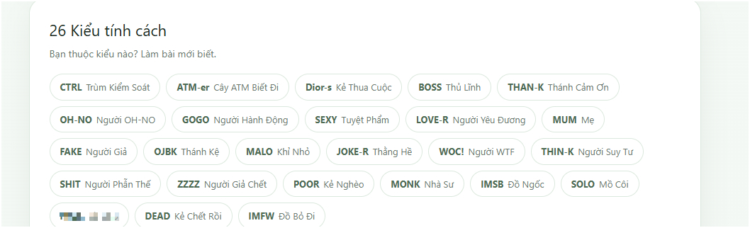 Kh&aacute;m ph&aacute; SBTI: B&agrave;i test t&iacute;nh c&aacute;ch g&acirc;y sốt tr&ecirc;n mạng x&atilde; hội 2026 - Ảnh 9.