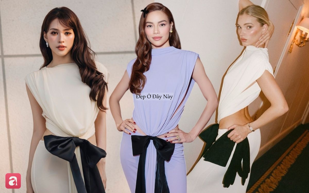 H&agrave; Hồ - Tiểu Vy đọ d&aacute;ng bất ph&acirc;n thắng bại, trong mẫu đầm thướt tha tựa nữ thần - Ảnh 1.