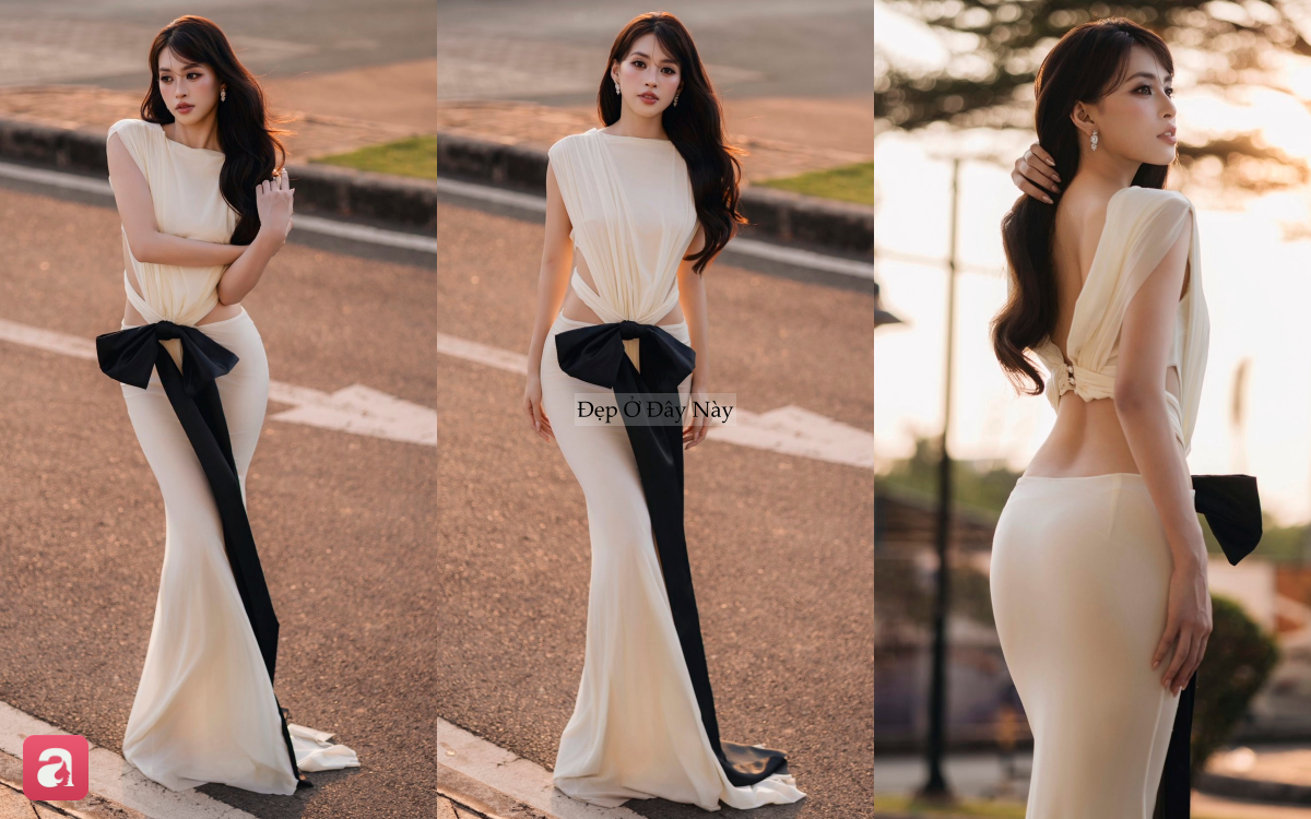 H&agrave; Hồ - Tiểu Vy đọ d&aacute;ng bất ph&acirc;n thắng bại, trong mẫu đầm thướt tha tựa nữ thần - Ảnh 3.