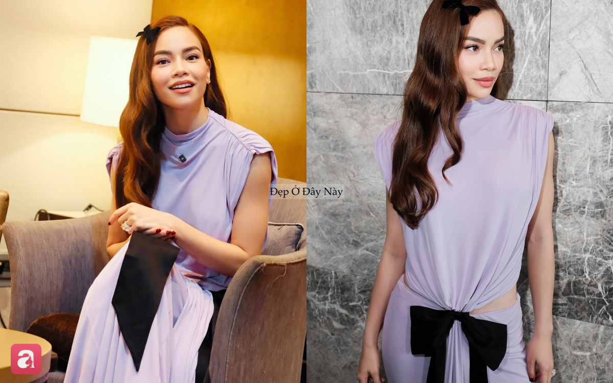 H&agrave; Hồ - Tiểu Vy đọ d&aacute;ng bất ph&acirc;n thắng bại, trong mẫu đầm thướt tha tựa nữ thần - Ảnh 4.