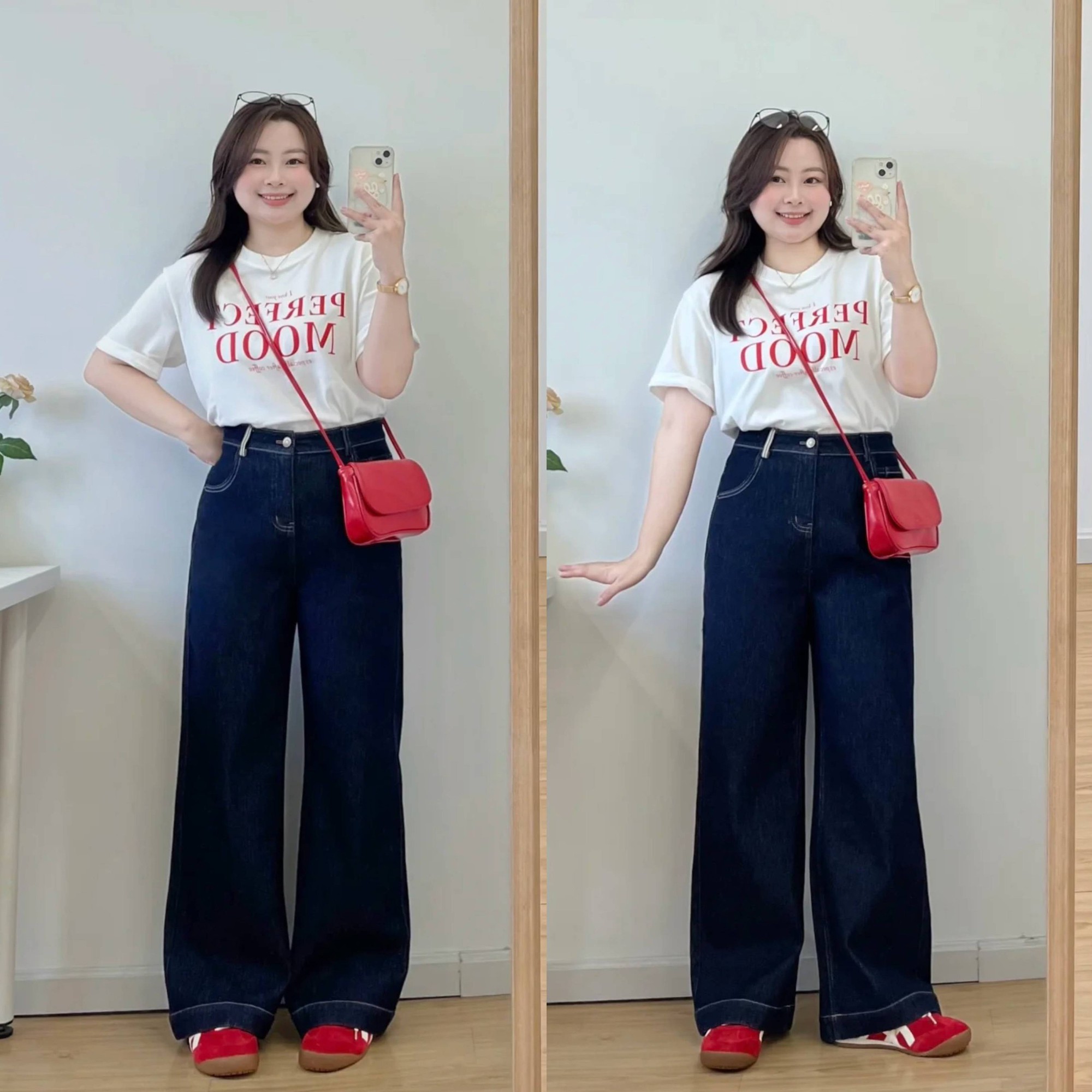 Eo b&aacute;nh m&igrave; đ&ugrave;i to kh&ocirc;ng lo mặc xấu: Mẹo phối đồ đỉnh cao, vừa t&ocirc;n d&aacute;ng lại giấu mỡ cực ngầu - Ảnh 4.