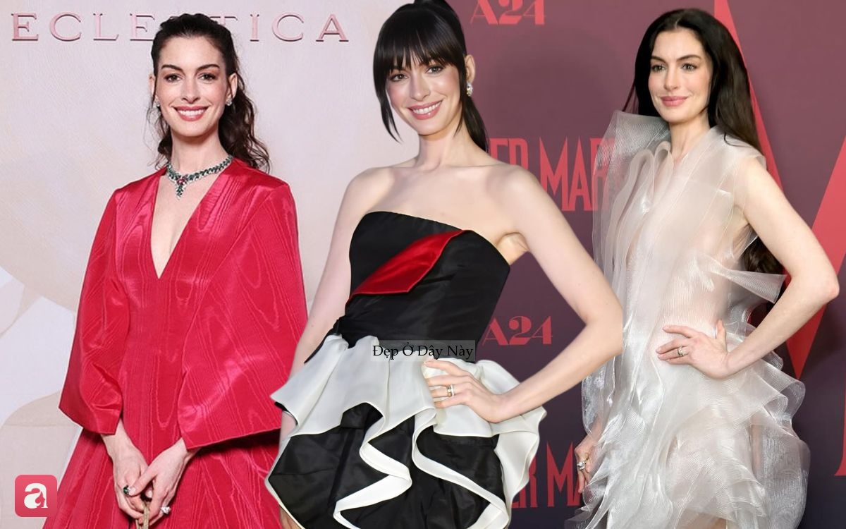 Anne Hathaway bận “không thở nổi”, đổi style liên tục khiến fan chóng mặt - Ảnh 5.