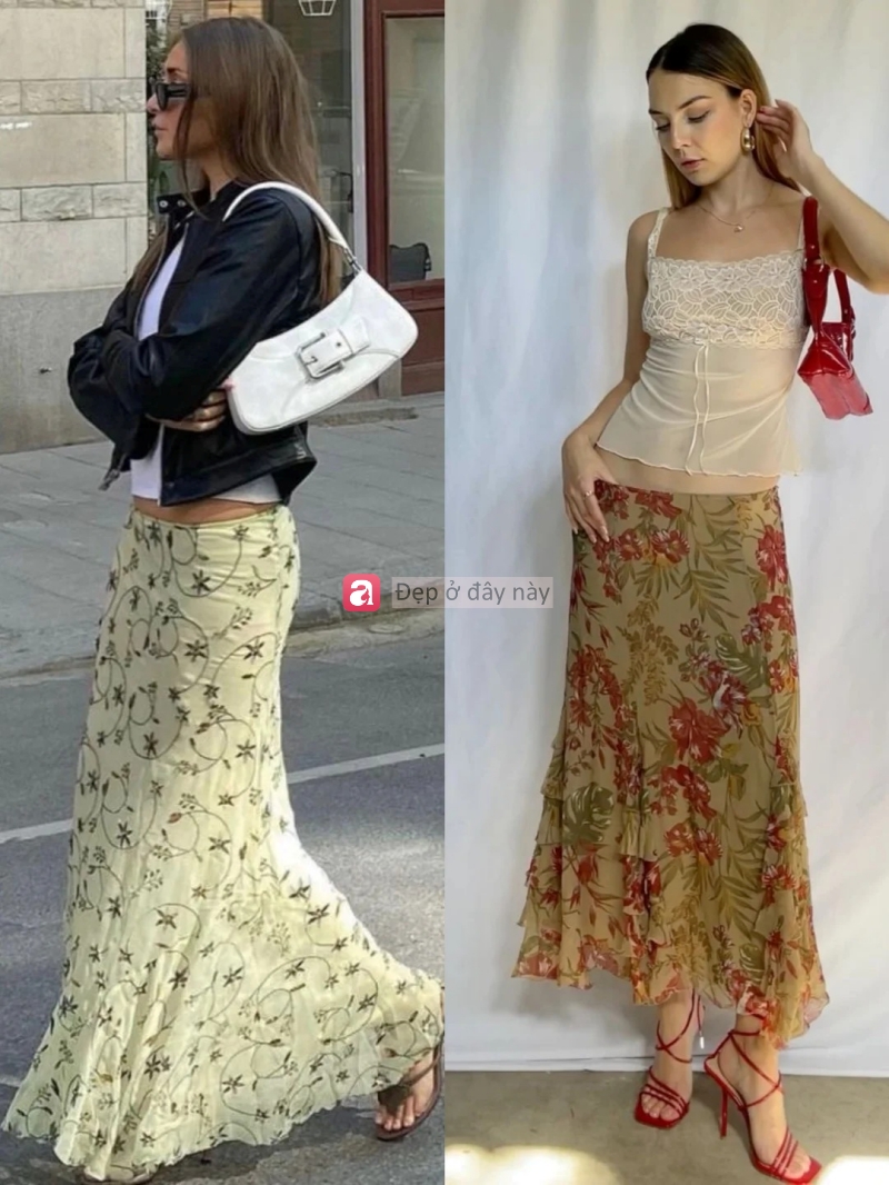 8 c&aacute;ch phối ch&acirc;n v&aacute;y hoa nh&iacute; gi&uacute;p n&agrave;ng mặc đẹp từ c&ocirc;ng sở đến đi biển - Ảnh 4.