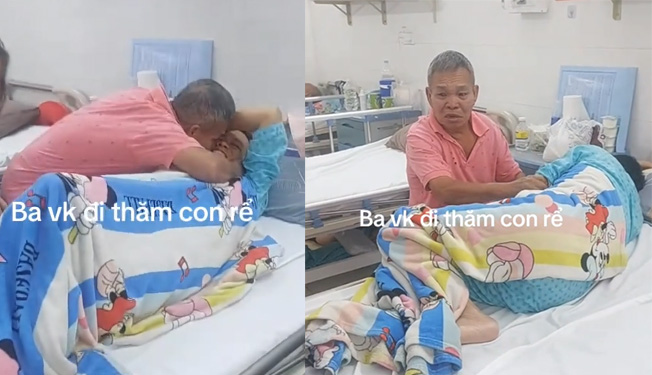 Bố vợ &ocirc;m con rể mếu m&aacute;o tr&ecirc;n giường bệnh: C&acirc;u chuyện cảm động năm 2026 - Ảnh 1.