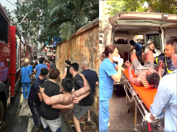 Ch&aacute;y nh&agrave; H&agrave; Nội: Cứu một người mắc kẹt trong hỏa hoạn tại ng&otilde; Hồng Ph&uacute;c - Ảnh 2.