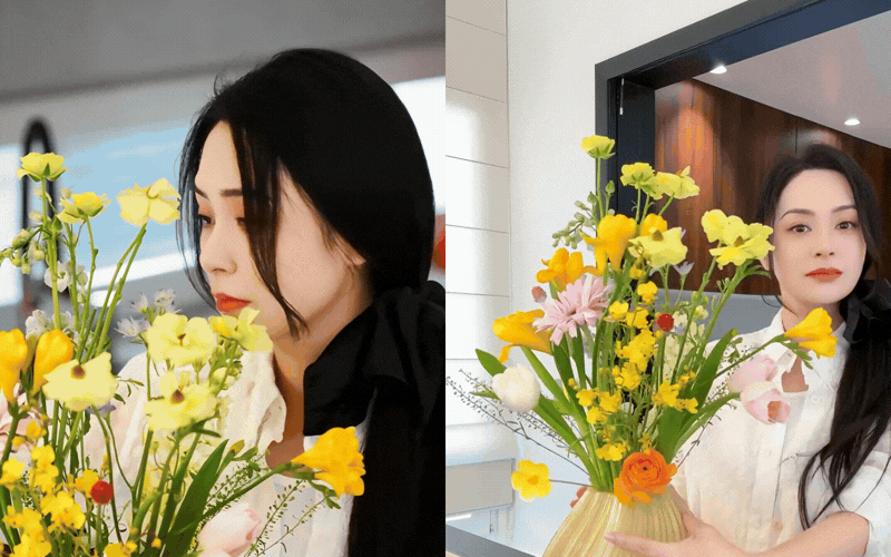 Học Chung Hân Đồng bí quyết cắm hoa và làm nến thơm cho không gian sống thêm chill - Ảnh 4.