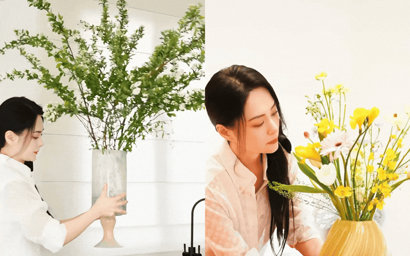 Học Chung Hân Đồng bí quyết cắm hoa và làm nến thơm cho không gian sống thêm chill - Ảnh 6.