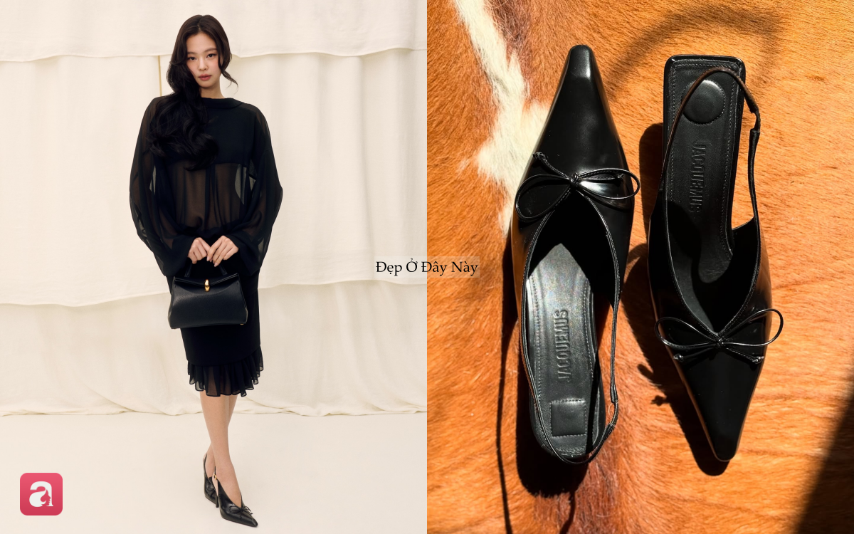 Gi&agrave;y cao g&oacute;t đ&iacute;nh nơ vừa sang vừa điệu được Jennie, Jisoo v&agrave; loạt nh&agrave; mốt lăng x&ecirc; miệt m&agrave;i - Ảnh 2.