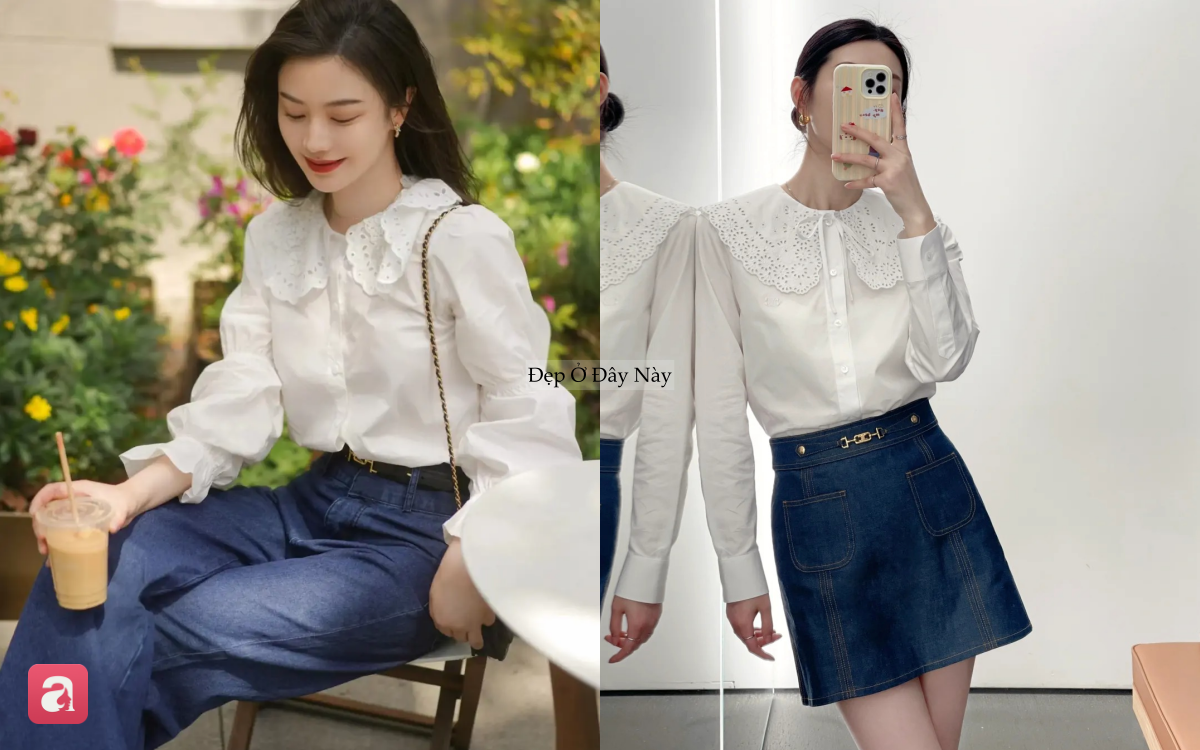 Kiểu sơ mi &ldquo;mix g&igrave; cũng đẹp&rdquo; c&ograve;n gi&uacute;p bạn tr&ocirc;ng trẻ hơn hẳn 5 tuổi - Ảnh 2.