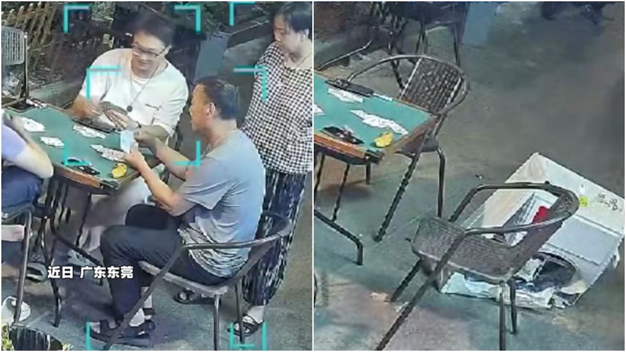 Cục n&oacute;ng điều h&ograve;a bất ngờ rơi xuống s&acirc;n: Khoảnh khắc kinh ho&agrave;ng ở Trung Quốc - Ảnh 1.