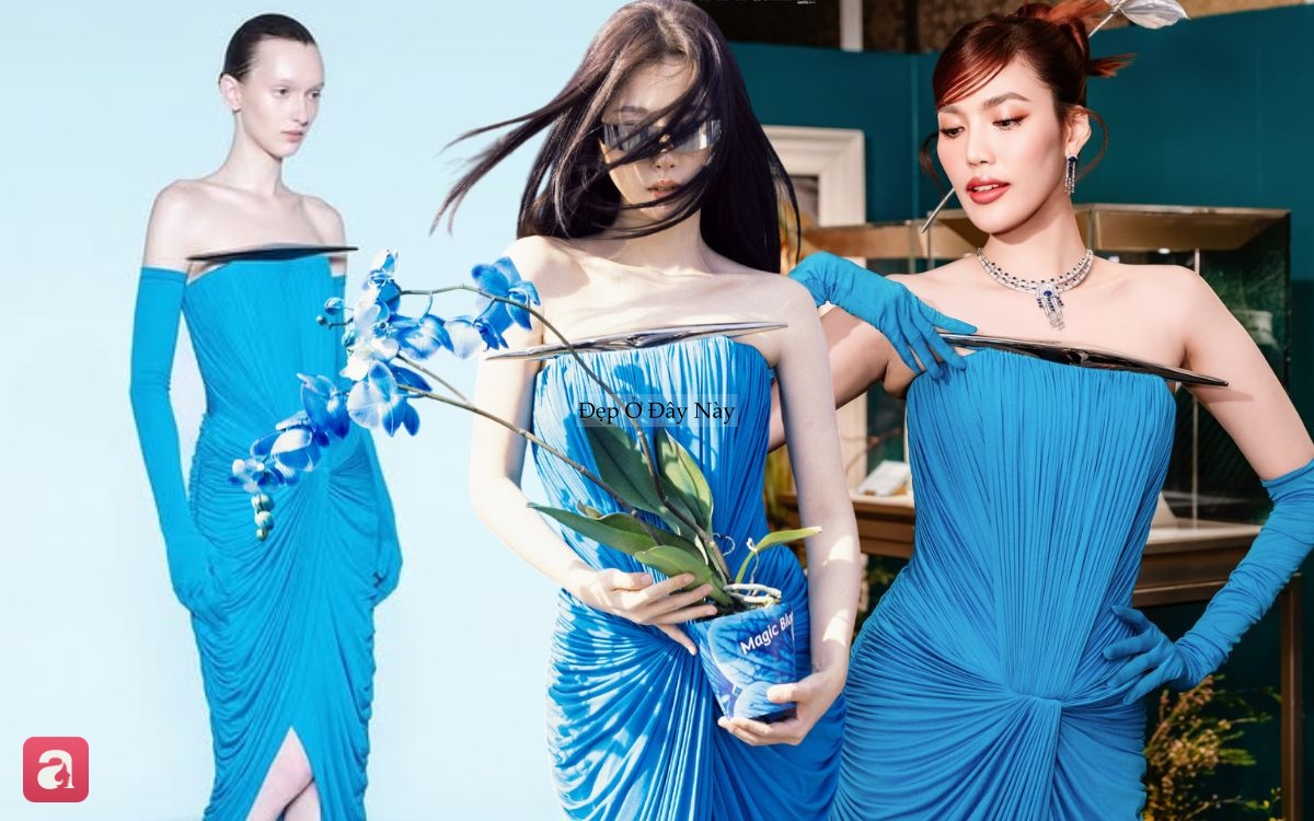 Ngu Thư H&acirc;n diện đầm của NTK Việt, đụng h&agrave;ng cực gắt với Lan Khu&ecirc; - Ảnh 1.