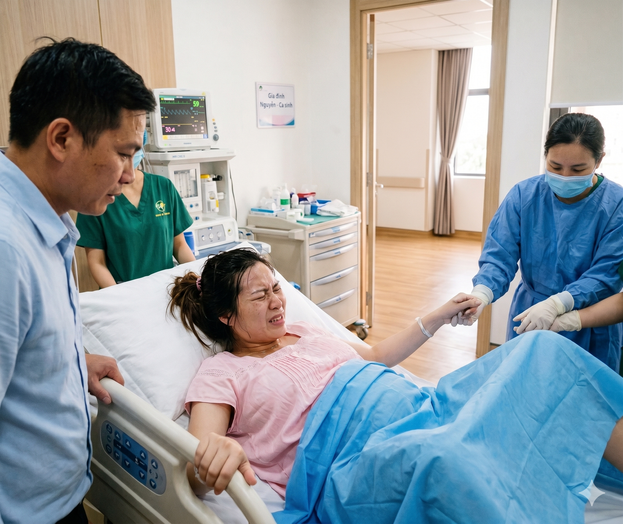 C&uacute; chạm mặt trớ tr&ecirc;u trong ph&ograve;ng hậu sản: Khi giường đối diện lại l&agrave; 