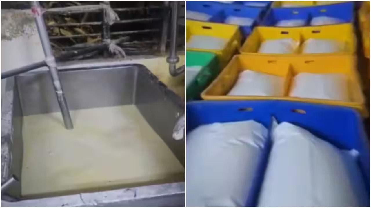Đột k&iacute;ch nh&agrave; m&aacute;y sản xuất sữa giả tại Ấn Độ , triệt ph&aacute; đường d&acirc;y nguy hiểm - Ảnh 1.