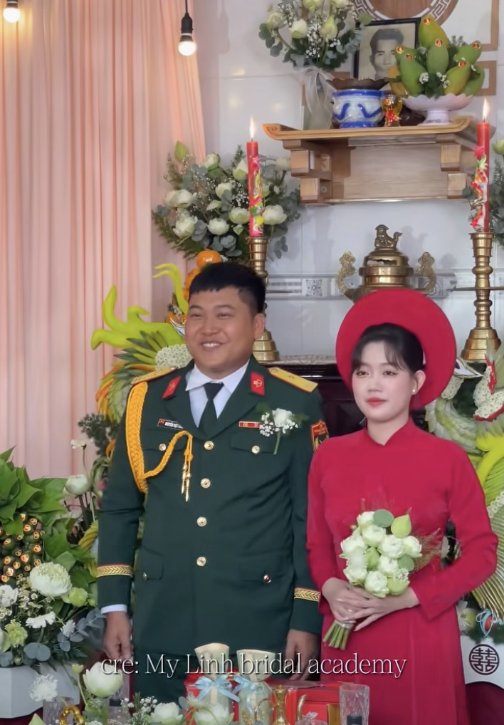 Đ&aacute;m cưới Mũi trưởng Long ở T&acirc;y Ninh: Visual c&ocirc; d&acirc;u v&agrave; sự xuất hiện độc lạ của Hậu Ho&agrave;ng - Ảnh 1.