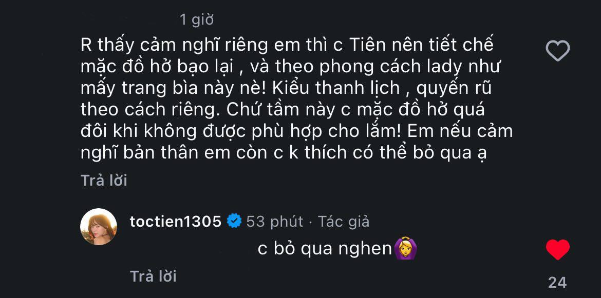 T&oacute;c Ti&ecirc;n đ&aacute;p trả khi bị nhắc nhở ăn mặc qu&aacute; hở hang- Ảnh 1.