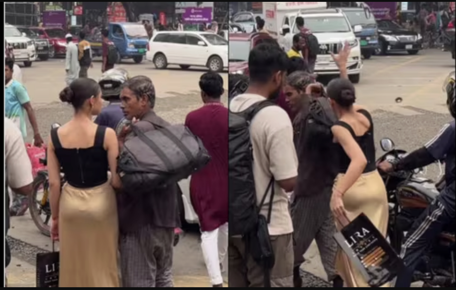 Clip g&acirc;y tranh c&atilde;i: Nữ influencer đ&aacute;nh người đ&agrave;n &ocirc;ng lớn tuổi v&igrave; &aacute;nh nh&igrave;n kh&ocirc;ng ph&ugrave; hợp - Ảnh 1.