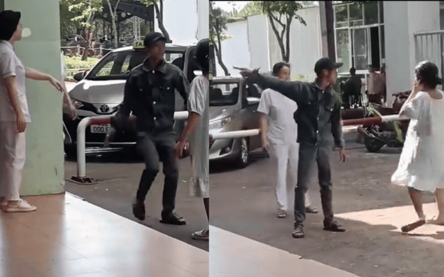 Clip g&acirc;y phẫn nộ: Chồng t&aacute;t vợ bầu ngay trong bệnh viện khiến cộng đồng bức x&uacute;c - Ảnh 1.