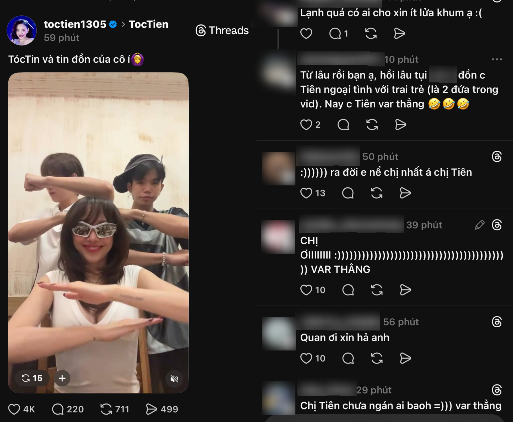 T&oacute;c Ti&ecirc;n v&agrave; bạn trai mới g&acirc;y sốt mạng x&atilde; hội với Phản ứng bất ngờ - Ảnh 3.