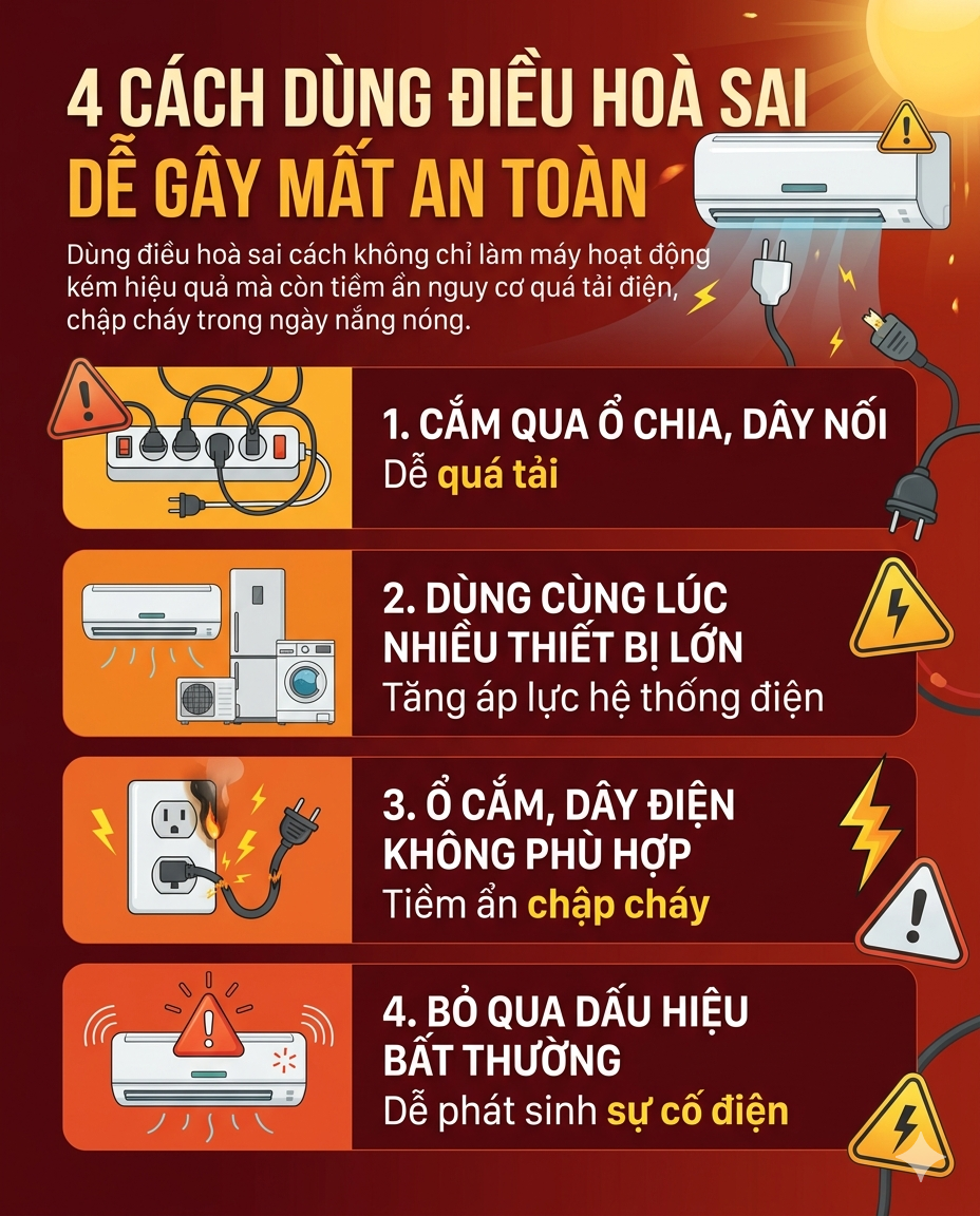 Cảnh b&aacute;o đặc biệt tới c&aacute;c gia đ&igrave;nh đang bật điều ho&agrave; v&agrave;o buổi trưa, chiều - Ảnh 5.